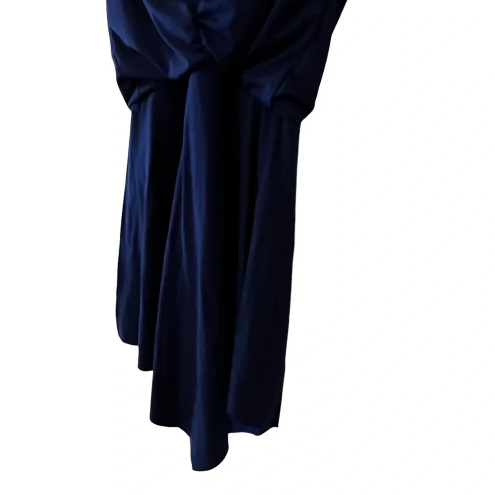 Balera draped Asymmetrical Dance Dress Blue Small Adult